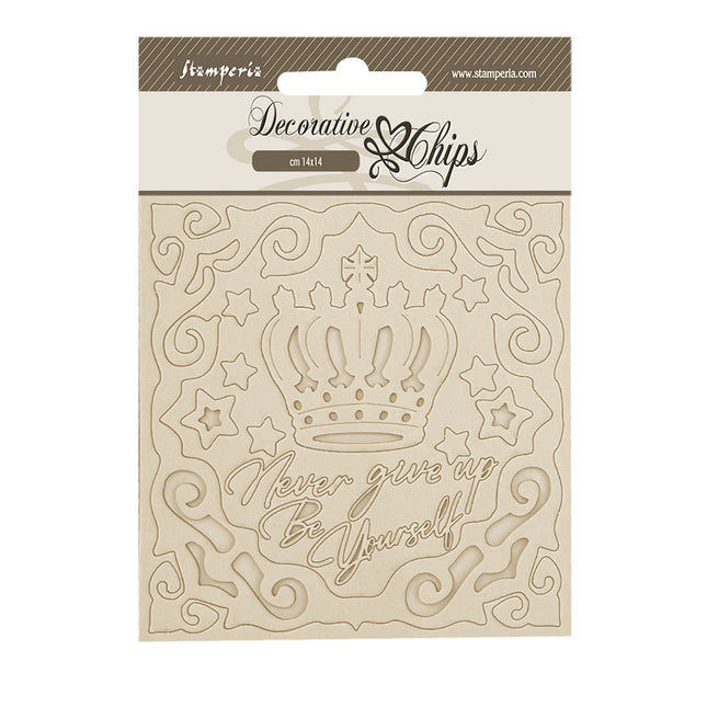 Dekorative Chips 14x14 cm - Alterego Rahmen und Krone