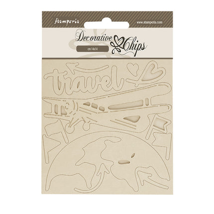 Dekorative Chips cm 14x14 - Art of Travelling Flugzeug