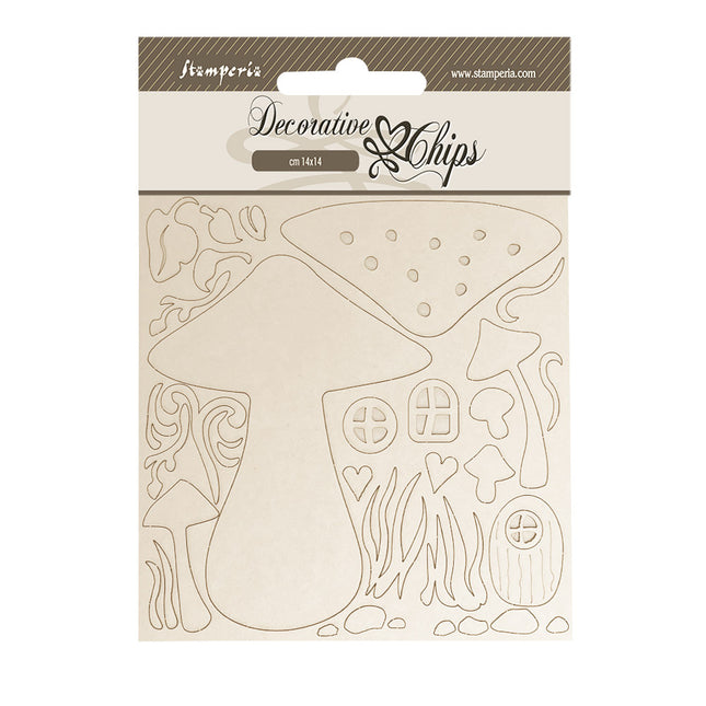 Dekorative Chips 14x14 cm - Hidden Grove Pilze