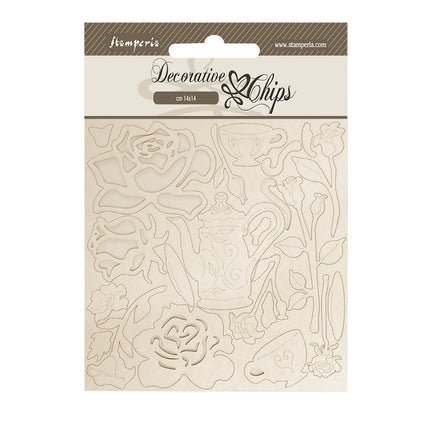 Dekorative Chips 14x14 cm - House of Roses Rosen