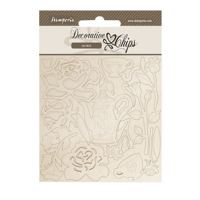 Dekorative Chips 14x14 cm - House of Roses Rosen