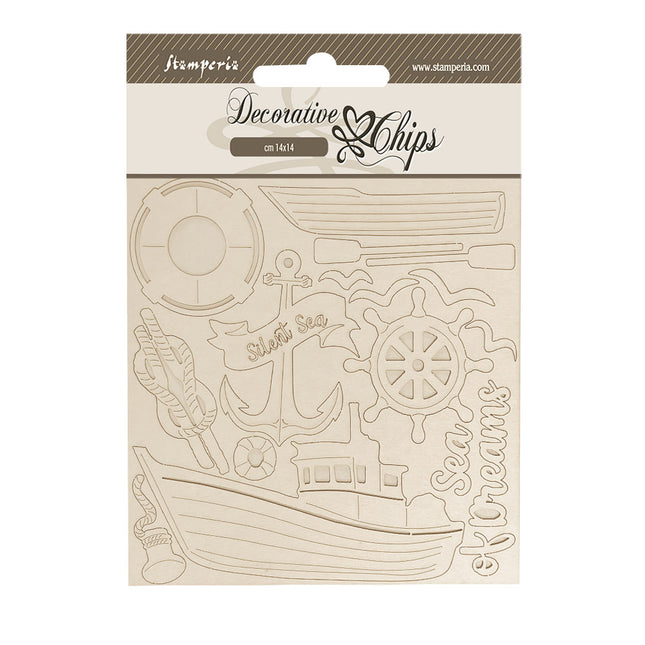 Dekorative Chips cm 14x14 - Silent Sea Boot