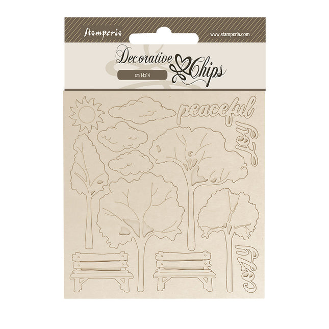 Dekorative Chips cm 14x14 - Silent Sea Garten