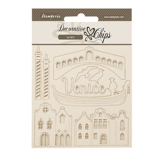 Dekorative Chips 14x14 cm - Venice City of Art Elemente