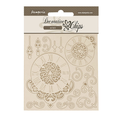 Dekorative Chips cm 14x14 - Quiet Days Uhr & Wirbel