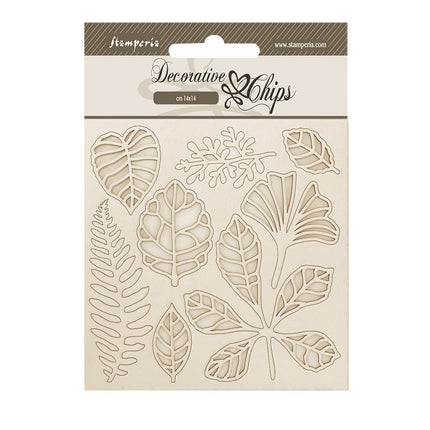 Dekorative Chips 14x14 cm - Herbarium Silvae Blätter