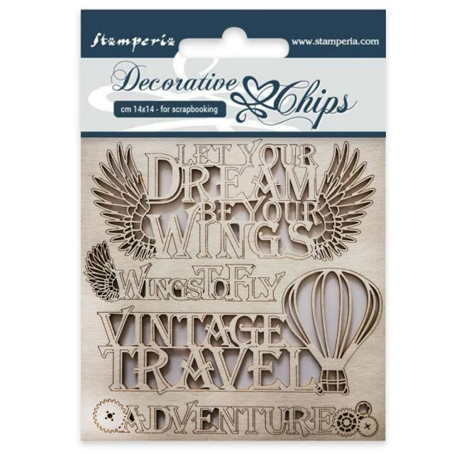 Dekorative Chips cm 14x14 Abenteuer