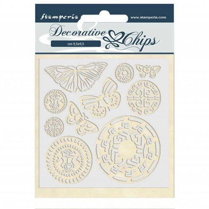 Dekorative Chips 14x14 cm Amazonas Schmetterling Tribal