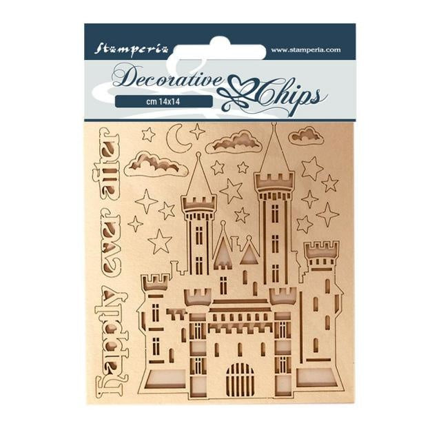Dekorative Chips 14x14 Dornröschen Schloss