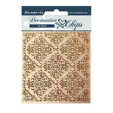 Dekorative Chips 14x14 cm - Dornröschen Textur