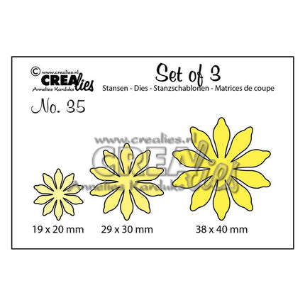 Crealies • Set aus 3 Stanzformen Nr.35 Blumen 17
