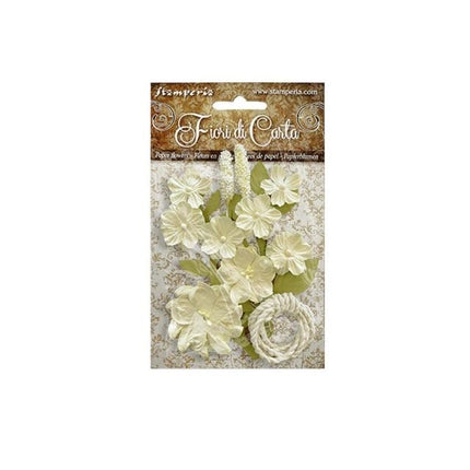 Set Papierblumen Gardenie und Frühlingsblumen
