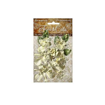 Set Papierblumen Orchideen und Blumen