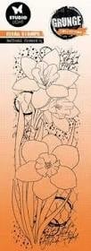SL Klarsichtstempel Narzissenblumen Grunge Kollektion Nr. 396