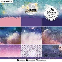 Studio Light • Moon Flower Collection Papierblock Purple Night