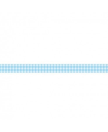 Dekoband cm. 2x10m - Blauer Himmel Schachbrett