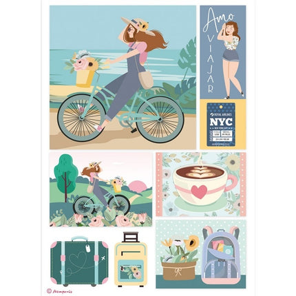 A4 Reispapier verpackt Fahrrad