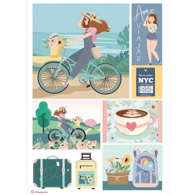 A4 Reispapier verpackt Fahrrad