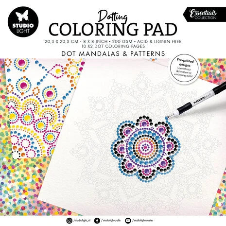 Malblock 8x8 Zoll Punkt-Mandalas & Muster (SL-ES-CP455)