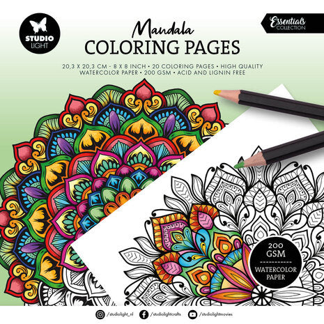 Ausmalbilder 8x8 Zoll Mandala (SL-ES-CP460)