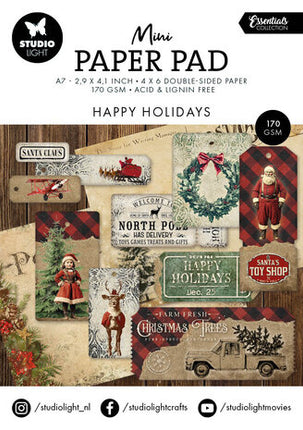 SL Mini-Papierblock Happy Holidays Essentials Nr. 323  