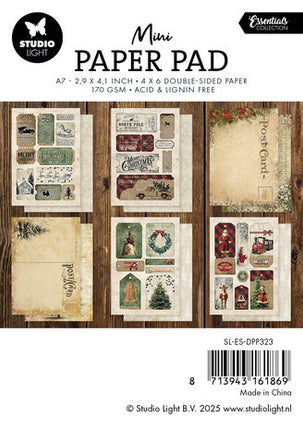 SL Mini-Papierblock Happy Holidays Essentials Nr. 323  