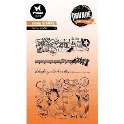 SL Klarsichtstempel Frühlingsbasteleien Grunge Kollektion Nr.398