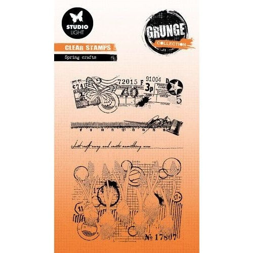 SL Klarsichtstempel Frühlingsbasteleien Grunge Kollektion Nr.398