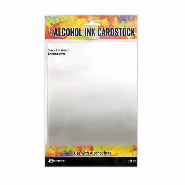 Ranger • Tim Holtz Alcohol Ink Cardstock Brushed Silver
