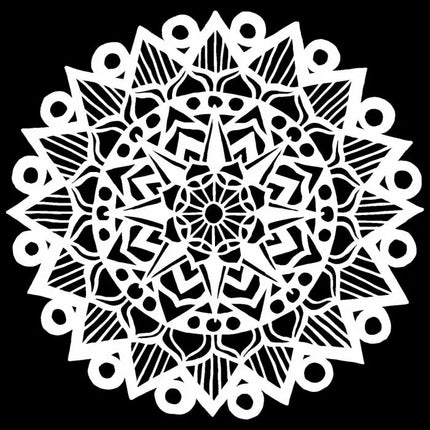 The Crafter's Workshop • Schablone Gestreifte Mandala 15,2x15,2cm