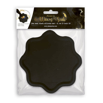 Schwarze Siegelmatte 15 cm