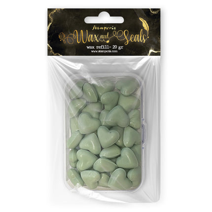 Wachsnachfüllung 20 g Herzform - Pastellmint
