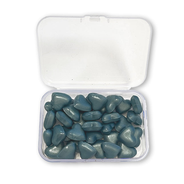 Wachsnachfüllung 20 g Herzform - Perlblau