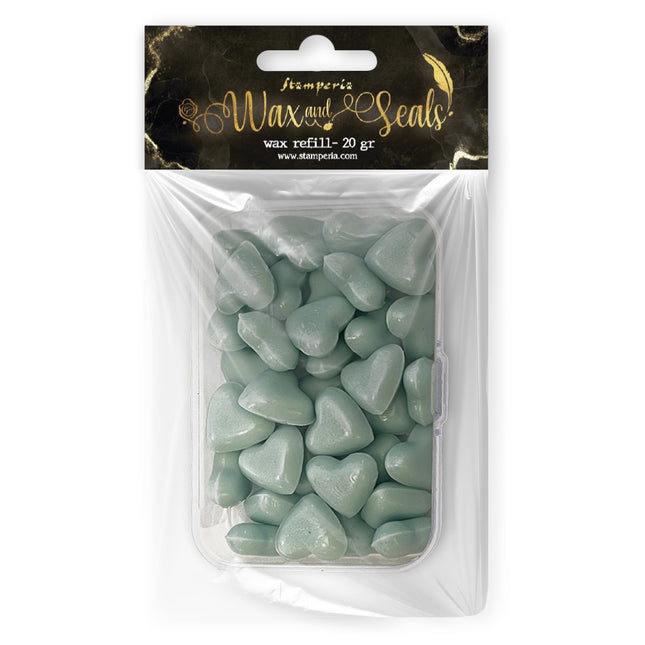 Wachsnachfüllung 20 g Herzform - Pastellblau