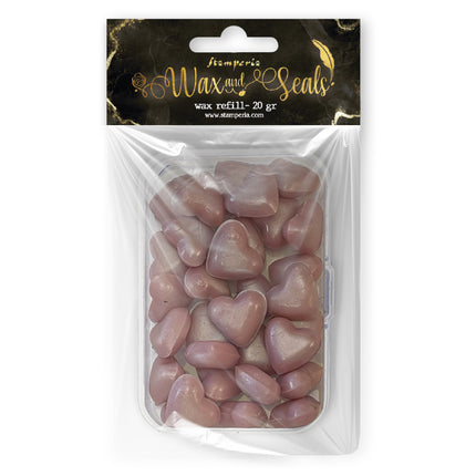 Wachsnachfüllung 20 g Herzform - Perlmuttrosa