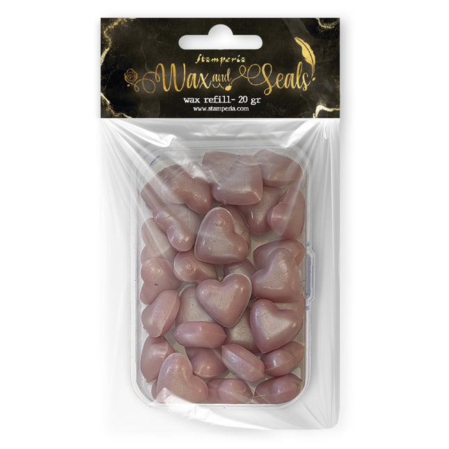 Wachsnachfüllung 20 g Herzform - Perlmuttrosa
