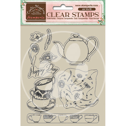 Acrylstempel 14x18 cm - Create Happiness Welcome Home Tassen