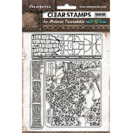 Acrylstempel cm 14x18 - Magic Forest Ziegel