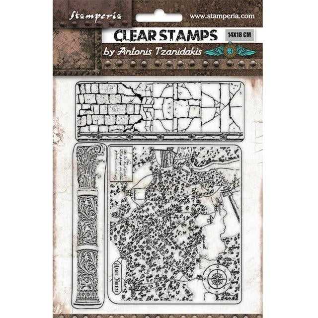 Acrylstempel cm 14x18 - Magic Forest Ziegel