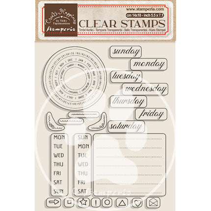 Acrylstempel cm 14x18 - Create Happiness Weihnachts-Wochenplaner