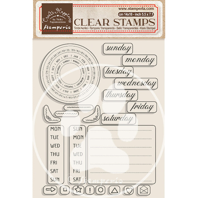 Acrylstempel cm 14x18 - Create Happiness Weihnachts-Wochenplaner