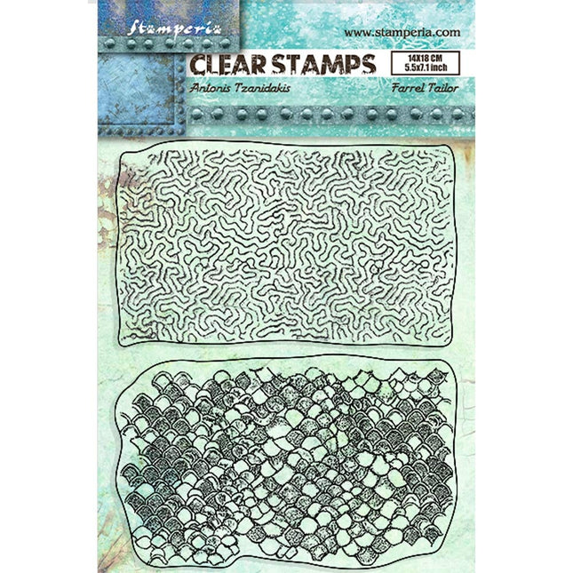 Acrylstempel cm 14x18 - Lieder des Meeres doppelte Textur