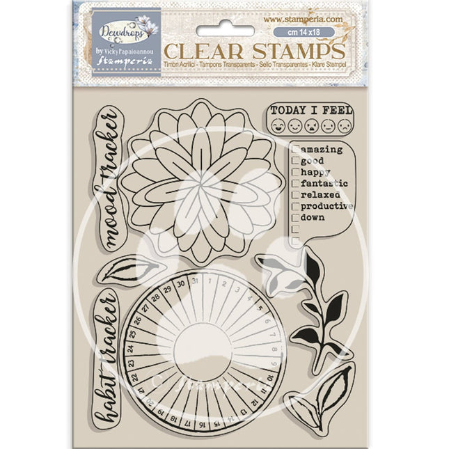 Acrylstempel cm 14x18 - Create Happiness Tauperlen Gewohnheitstracker