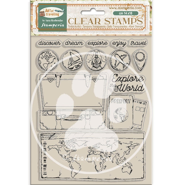 Acrylstempel cm 14x18 - Art of Travelling