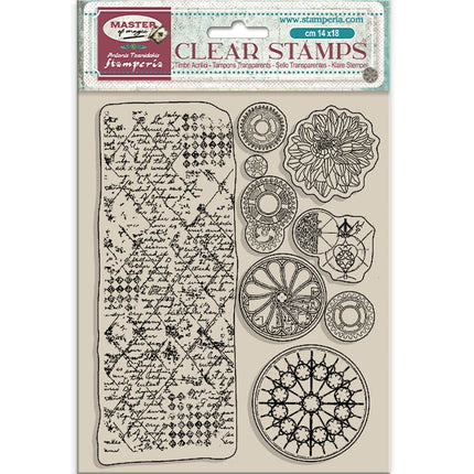 Acrylstempel cm 14x18 - Master of Magic Rahmen und Kreise