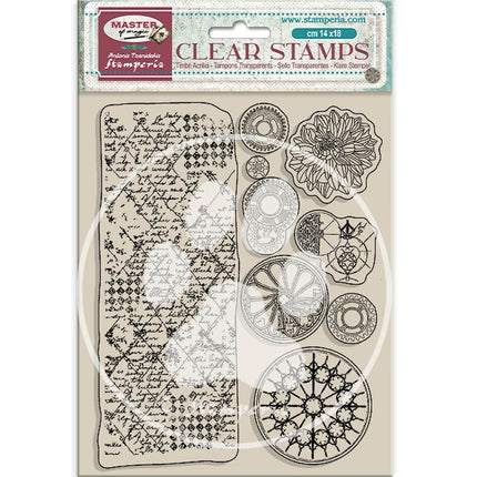 Acrylstempel cm 14x18 - Master of Magic Rahmen und Kreise