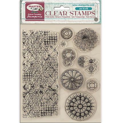 Acrylstempel cm 14x18 - Master of Magic Rahmen und Kreise