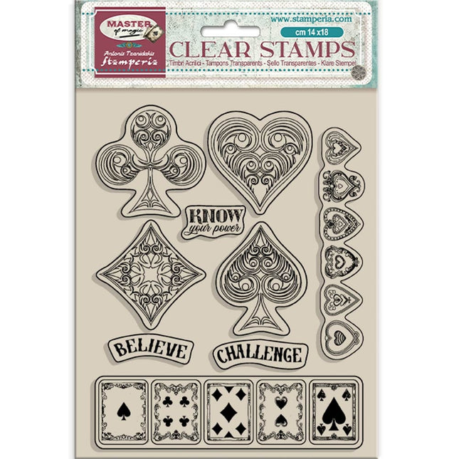 Acrylstempel cm 14x18 - Master of Magic Spielkarten