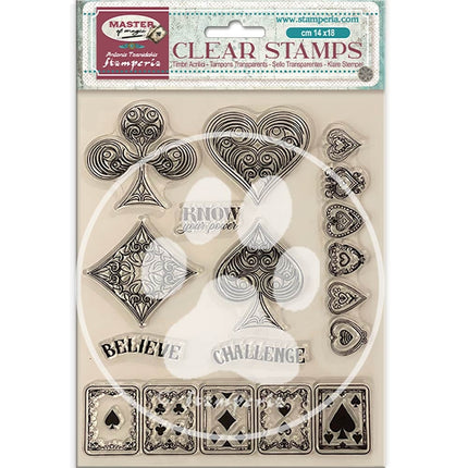 Acrylstempel cm 14x18 - Master of Magic Spielkarten