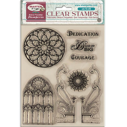 Acrylstempel cm 14x18 - Master of Magic gotische Elemente